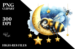 Vibrant Sleeping Baby Bee | Sublimation Product Image 2