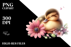 Digital Baby Duck, Watercolor Art Product Image 2