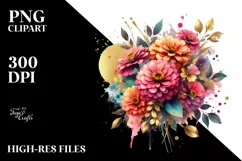 Vibrant Bouquet with Zinnia and Magnolia Splash Product Image 1