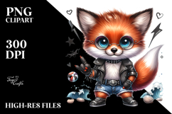 Energetic Fox Dressed for the Beach PNG Product Image 2