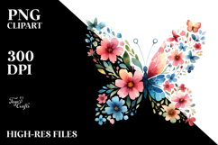 Watercolor V Painting with Cute Flower, Transparent PNG Product Image 2
