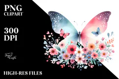 Cute Butterfly Silhouettes, Transparent PNG Product Image 2