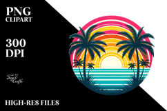Retro Tropical Rainbow Sunset, 20 oz Tumbler Product Image 2