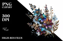Wooden Delphinium Stained Clipart Product Image 3