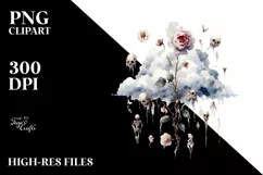 Simple Undead Watercolor Clipart PNG Product Image 3