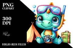 Adorable Baby Dinosaur PNG Product Image 2