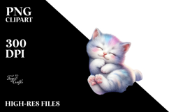 Napping Cat on Moon PNG Product Image 2