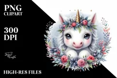 detailed baby unicorn image, Transparent PNG Product Image 1