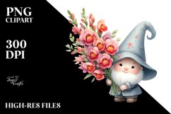 Gnome with Snapdragon Frame, Transparent PNG Product Image 2