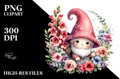 Gnome with Snapdragon Frame, Transparent PNG Product Image 2