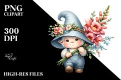 Gnome with Snapdragon Frame, Transparent PNG Product Image 2