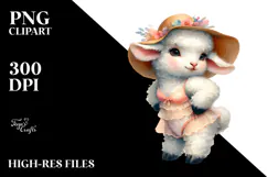 Cute Baby Lamb in Beachwear Product Image 2