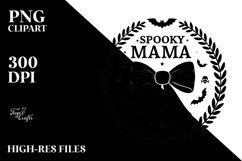 Spooky Mama Black Bow PNG Product Image 3