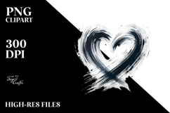 Colorful Paintbrush Heart PNG Product Image 2