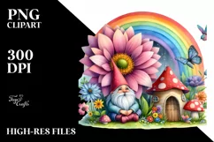 Colorful Gnome House | Vegetable Rainbow | Clipart Product Image 1