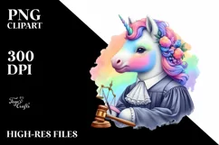 Colorful Baby Unicorn PNG Product Image 1