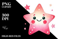 Smiling Whimsical Star PNG Product Image 2