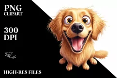 Funny Golden Retriever Sticker | Clipart Product Image 3