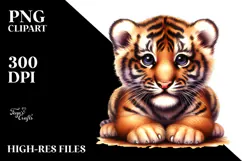 Baby Tiger, Colorful PNG Product Image 2