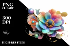 Watercolor Luxury Flower Splash Clipart Product Image 1