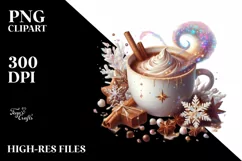 Digital Cocoa Mug Painting PNG Product Image 3