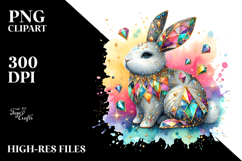 Colorful Bunny Made of Diamonds Title Product Image 2