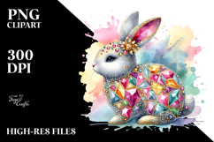 Colorful Bunny Made of Diamonds Title Product Image 2