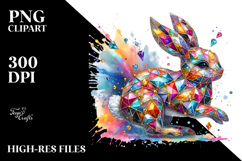 Colorful Bunny Made of Diamonds Title Product Image 2