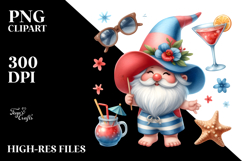 Whimsical Cocktail Gnome PNG Product Image 2
