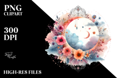 Vibrant Boho Moon with Flowers Product Image 2