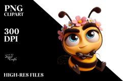 Cute Cartoon Bee PNG Product Image 2