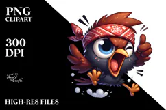 Jumping Bird Bandana, Transparent PNG Product Image 2
