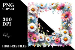 Abstract Vibrant Daisy Watercolor Product Image 2