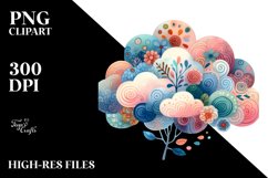 Simple Colorful Whimsical Cloud PNG Product Image 2
