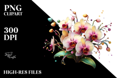 Orchid Made of Material PNG Product Image 2