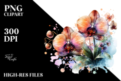 Orchid Material, Watercolor PNG Product Image 2