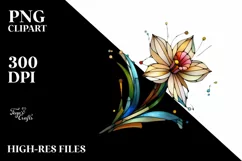 Abstract Wooden Daffodil, Transparent PNG Product Image 2