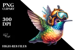 Colorful Baby Hummingbird Clipart Product Image 2