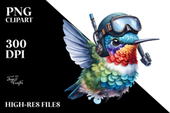 Colorful Baby Hummingbird Clipart Product Image 2
