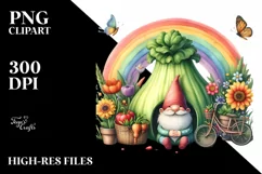 Colorful Gnome House | Vegetable Rainbow | Clipart Product Image 3
