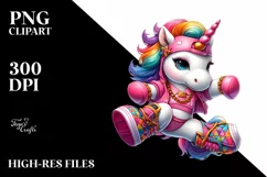 Colorful Baby Unicorn PNG Product Image 3