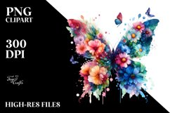 Vibrant Flowers Butterfly Abstract Product Image 1