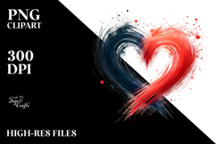 Paintbrush Style Heart, White Background Product Image 2
