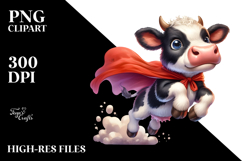 Superhero Baby Calf Jumping, Transparent PNG Product Image 2