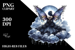 Gothic Fairy on Cloud PNG Product Image 2