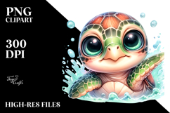 Cute Baby Turtle PNG Product Image 2