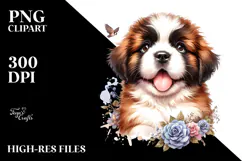 Baby Saint Bernard PNG Product Image 2