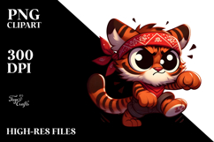 Tiger with Bandana PNG Product Image 2
