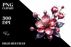 Detailed Glossy Cherry Blossom Made of Shiny Material | Product Image 3