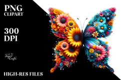 Vibrant Butterfly with Abstract Frame, Watercolor Design Product Image 2